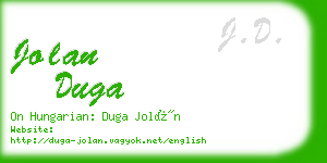 jolan duga business card